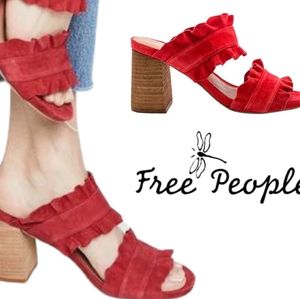 red block heels size 11